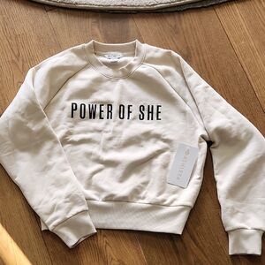 Athleta Cream 'Power of She' Sweatshirt